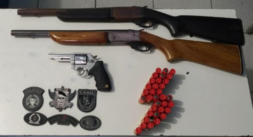Armas e munições apreendidas com suspeitos presos em Alagoas na Operação Avati — Foto: Ascom/MP-AL e 3º BPM