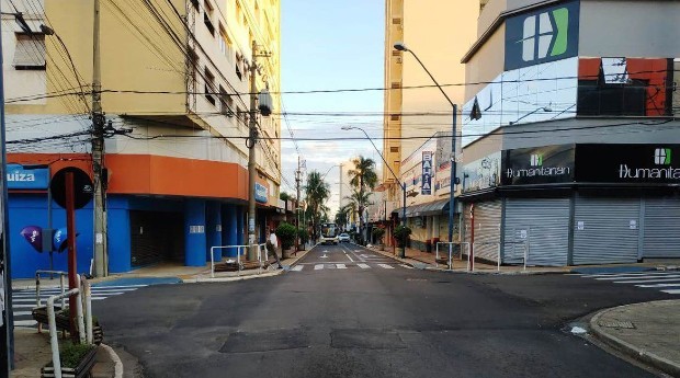 A cidade de Araraquara durante lockdown (Foto: Divulgação/Prefeitura de Araraquara)