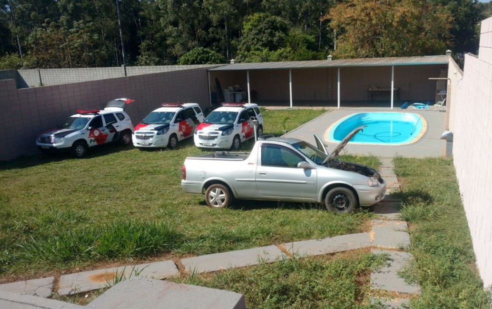 Chácara onde foram encontrados quase 400 tijolos de maconha entre Limeira e Santa Bárbara (Foto: Polícia Militar/Divulgação)