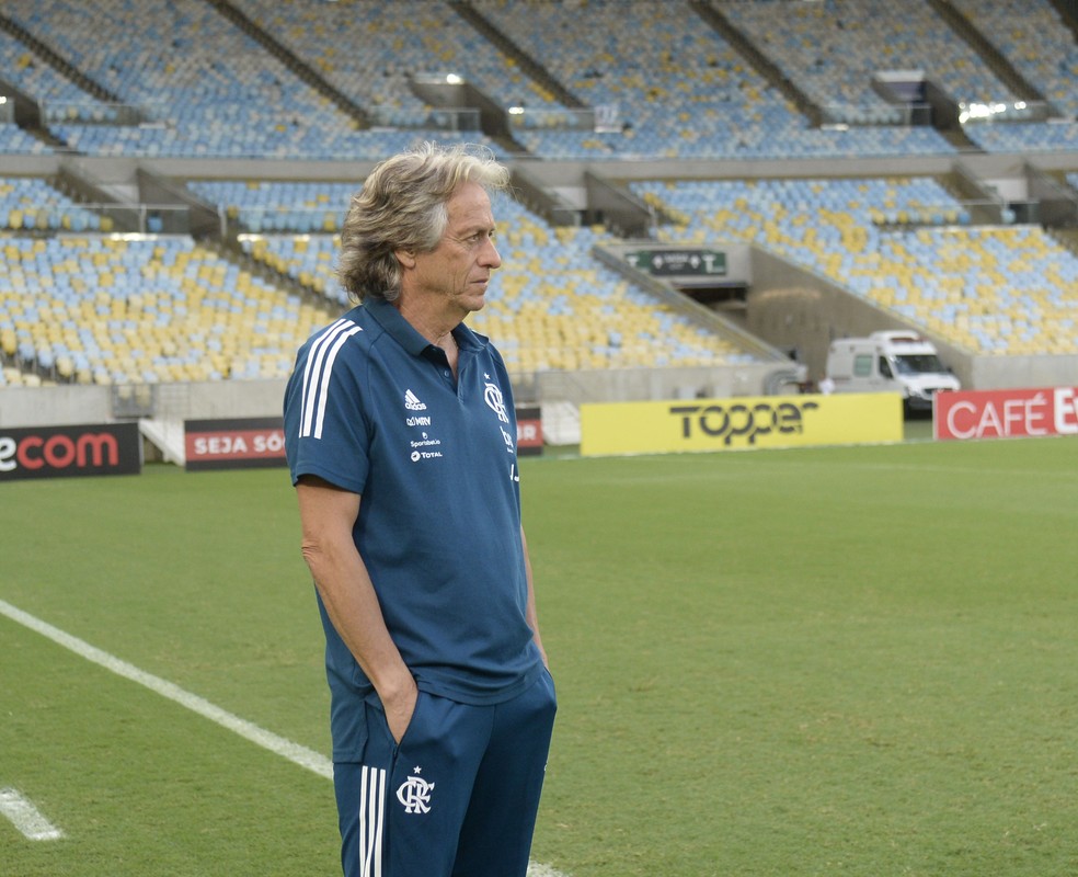 Jorge Jesus, técnico do Flamengo — Foto: André Durão