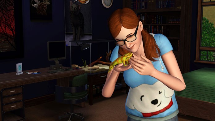Os Sims também pode comprar ou capturar animais menores, como lagartos, cobras e pássaros (Foto: Reprodução/The Sims Wikia)
