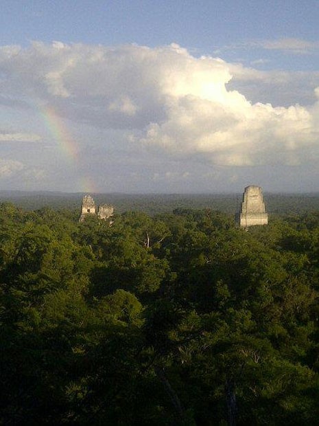 Centro arqueológico Tikal, na Guatemala, que abriga resquícios da civilização maia na América Central (Foto: Hellen Santos)