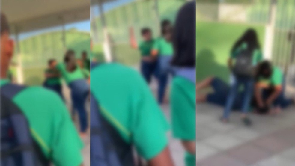 Aluna é esfaqueada por adolescente em Corumbá  (MS).  — Foto: Reprodução