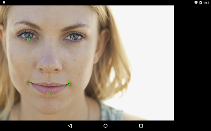 Detecção facial tem pontos de destaque para saber se alguém está sorrindo em diferentes ângulos (Foto: Divulgação/Android)