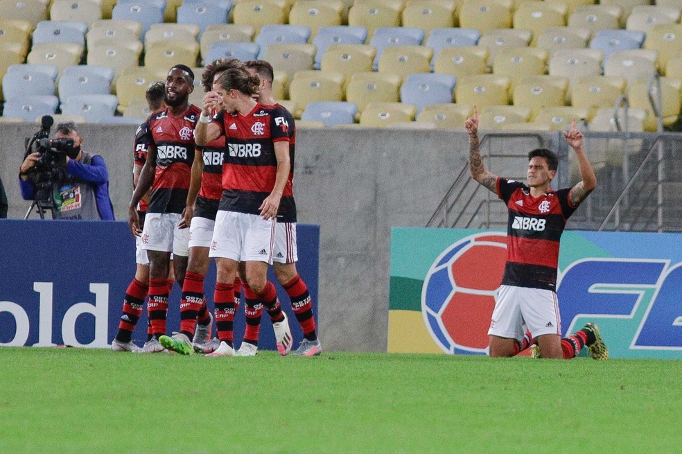 Gol Pedro, Flamengo x Boavista — Foto: RUDY TRINDADE/FRAMEPHOTO/ESTADÃO CONTEÚDO