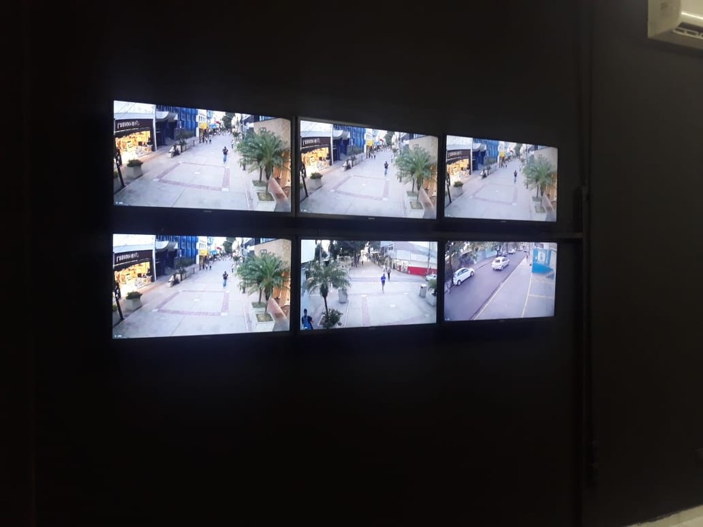 Câmeras de monitoramento em Presidente Prudente — Foto: Cedida/Secom