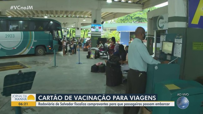 Carto de vacinao  obrigatrio para viagens na rodoviria de Salvador