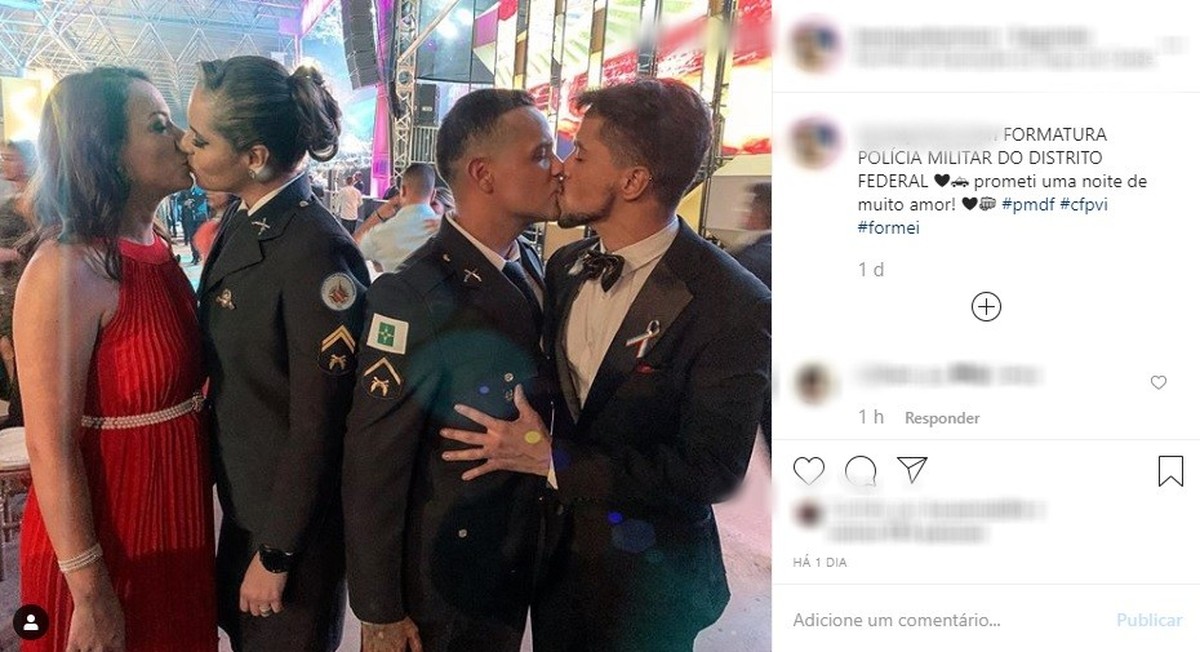 Beijo gay em formatura de PMs causa polêmica no DF; Ministério Público investiga homofobia