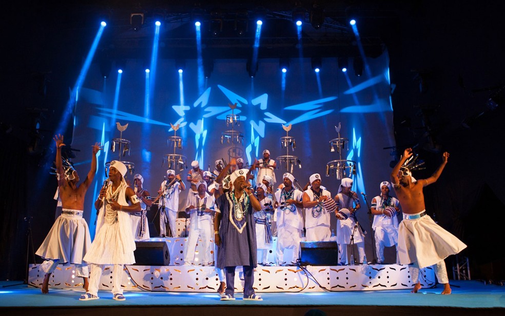 Afoxé Filhos de Gandhy abre projeto ‘Concha Negra’ no domingo (Foto: Erivan Morais/Divulgação)