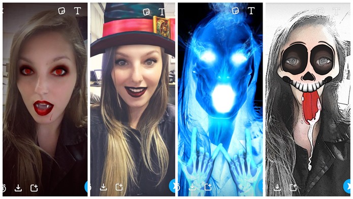 Snapchat lança filtros para comemorar o Halloween (Foto: Reprodução/Camila Peres)