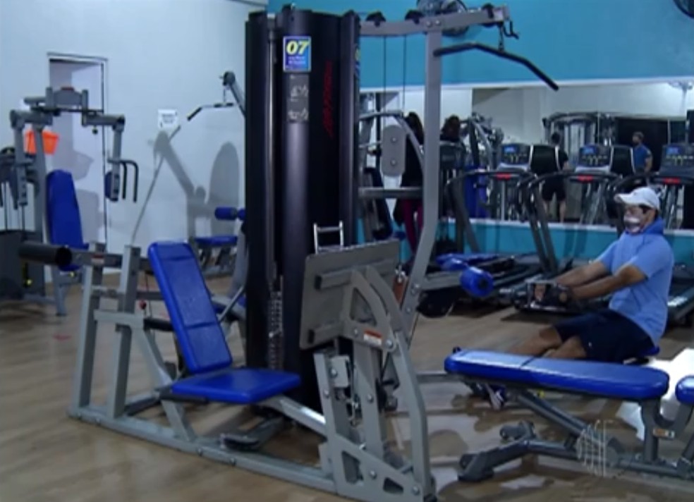 Academia de Suzano fez adaptações para a segurança dos alunos — Foto: Reprodução/TV Diário