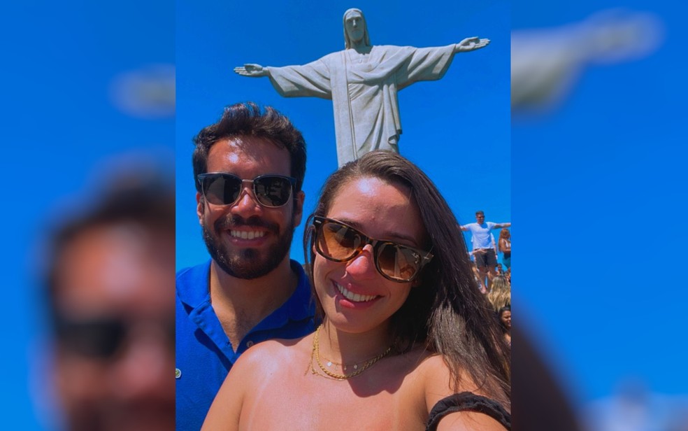 Moradores de Goiânia, Goiás, Mariana Carvalho e Bruno Castro devem se casar no Cristo Redentor, no Rio de Janeiro — Foto: Arquivo pessoal/Mariana Carvalho