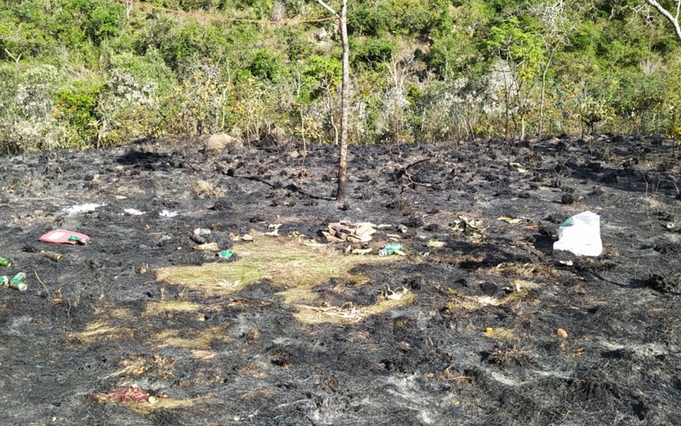 Incêndio queima 11 hectares de vegetação do Parque Estadual da Serra de Boa Esperança, MG — Foto: Parque Estadual da Serra de Boa Esperança