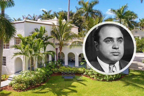 Mansão de Al Capone na Flórida (Foto: Divulgação / Realtor ; Wikimedia Commons / Domínio público)