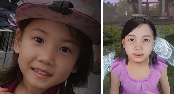 A menina morreu em 2016 e foi recriada com realidade virtual (Foto: Reprodução)
