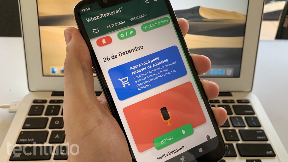 Saiba como recuperar mensagens do WhatsApp com o WhatsRemoved+ — Foto: Helito Beggiora/TechTudo