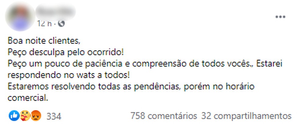 Cozinheira prestou esclarecimento nas redes sociais após confusão — Foto: Reprodução/Redes Sociais