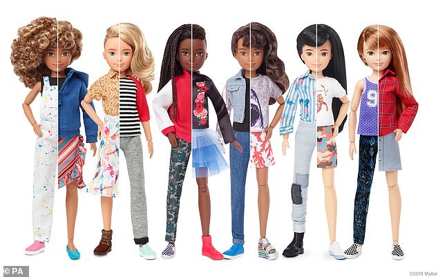 Bonecos do Mundo Criativo feitos pela gigante de brinquedos Mattel; a nova linha vê cada boneca com dois estilos de cabelo selecionáveis ​​e uma variedade de roupas  (Foto: Divulgação)