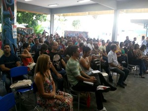 Servidores de todos os campi do IFS participam de assembleia em Aracaju (Foto: Fabiana Lobão/Divulgação)
