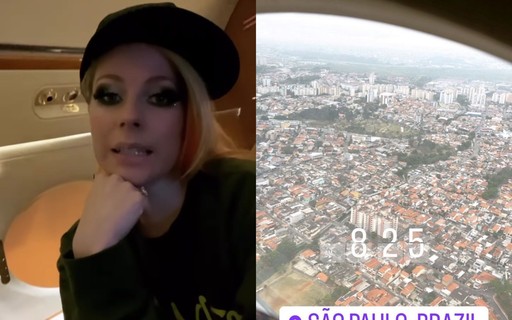 Avril Lavigne chega ao Brasil para turnê: "Finalmente posso dormir"