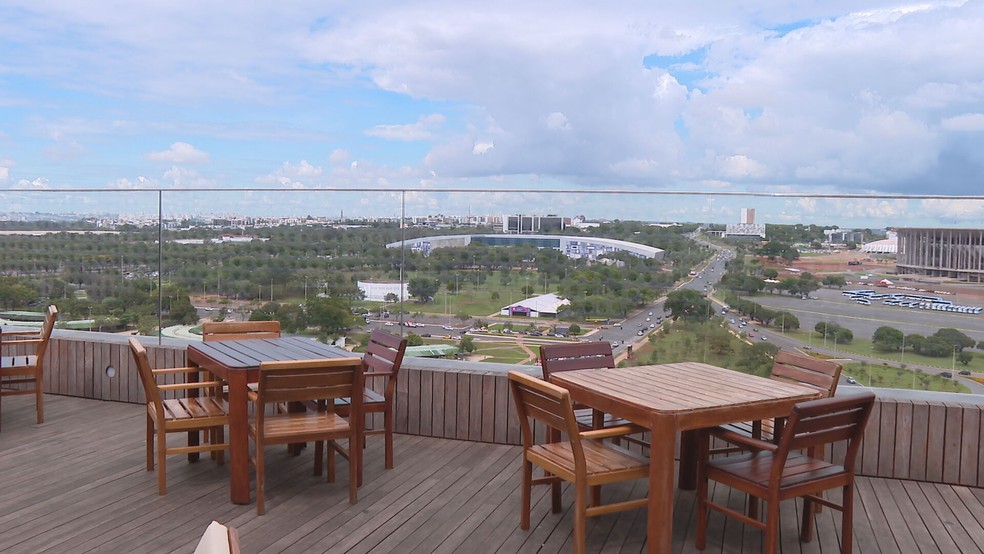 Vista de hotel no Setor Hoteleiro Norte, em Brasília — Foto: TV Globo/Reprodução
