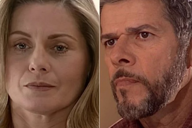 Helena (Vera Fischer) conta a Pedro (José Mayer) que ele é pai de Camila (Carolina Dieckmann) (Foto: TV Globo)