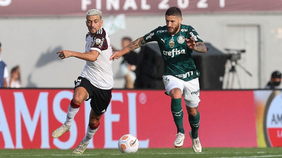 Zé Rafael na final entre Palmeiras e Flamengo na Libertadores 2021 — Foto: Cesar Greco / Ag. Palmeiras