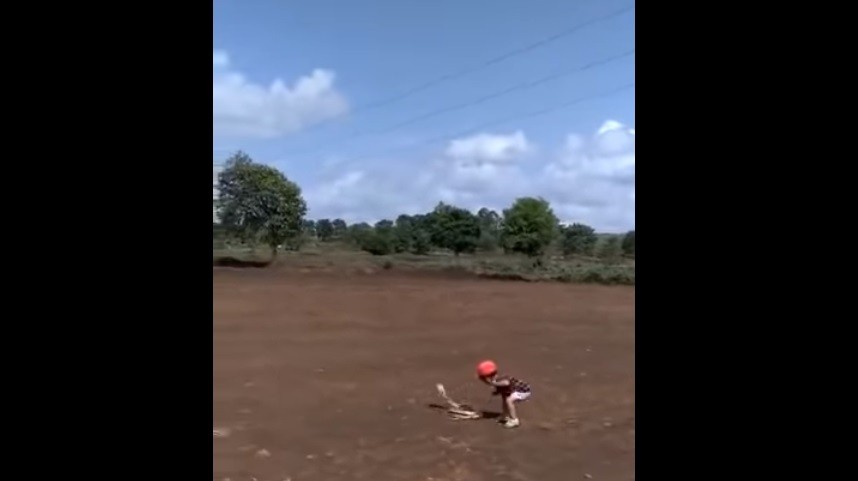 O menino tenta pegar uma cobra (Foto: Reprodução/ Youtube)