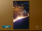 Incêndio queima vegetação em aeroclube de João Pessoa
