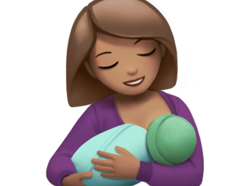 Emoji de mãe amamentando (Foto: Reprodução Apple)