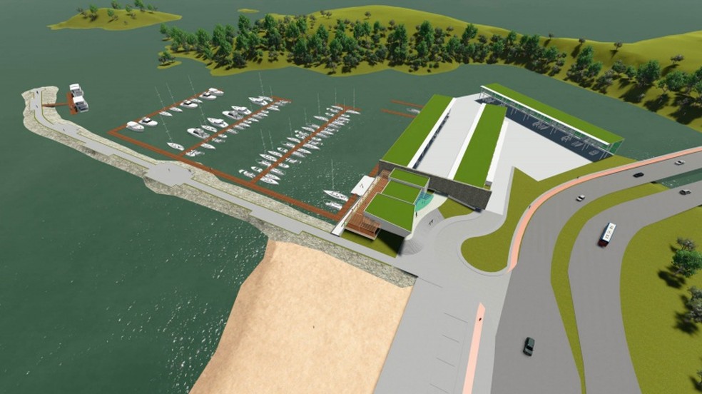 Projeto de marina em Camburi representa um marco para o desenvolvimento do turismo náutico na capital — Foto: Divulgação/PMV