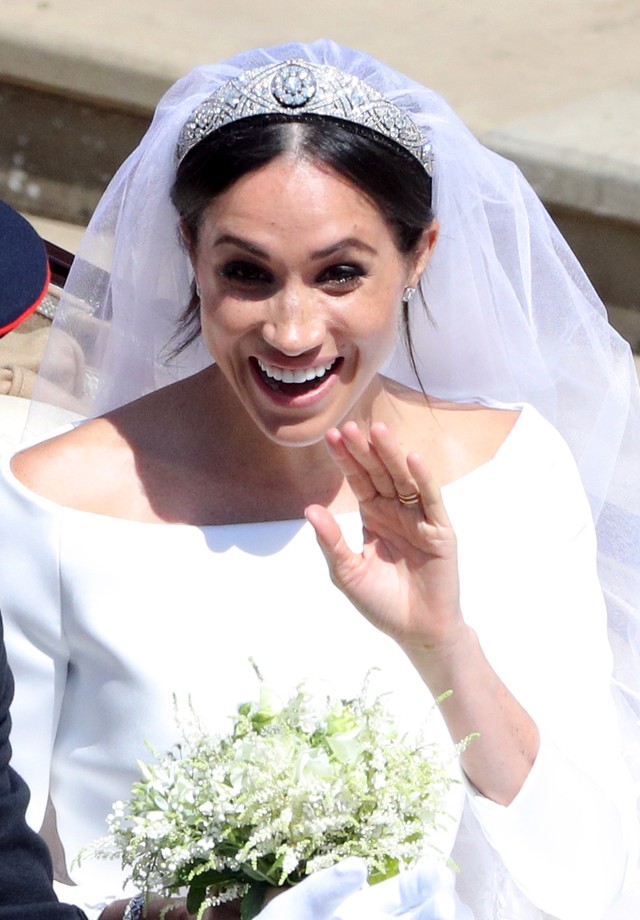 WINDSOR, UNITED KINGDOM - MAY 19:  The Duchess of Sussex leaves St George's Chapel, Windsor Castle after her wedding with Prince Harry on May 19, 2018 in Windsor, England. (Photo by Andrew Matthews - WPA Pool/Getty Images) (Foto: Getty Images)