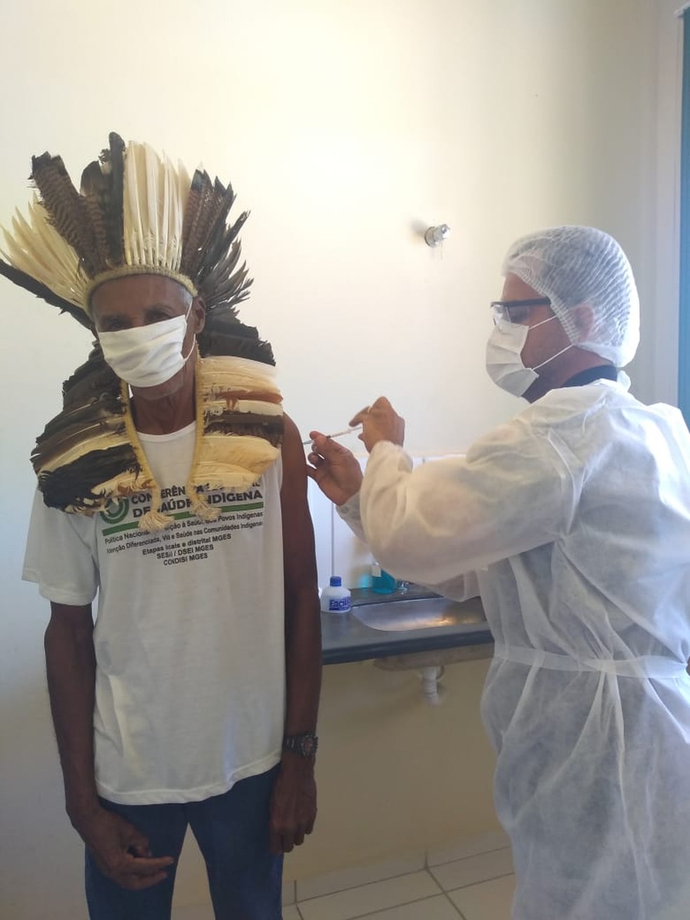Vacinação é realizada em nove polos indígenas — Foto: Arquivo pessoal
