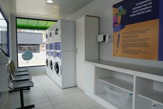Lavô oferece autosserviço de lavagem de roupas (Foto: Divulgação)