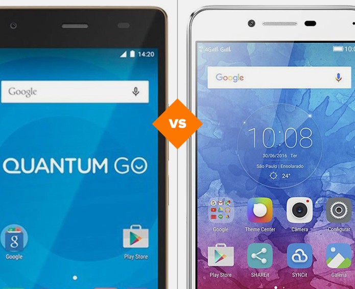 Quantum GO ou Vibe K5: qual celular de preço intermediário é o ideal? (Foto: Arte/TechTudo)