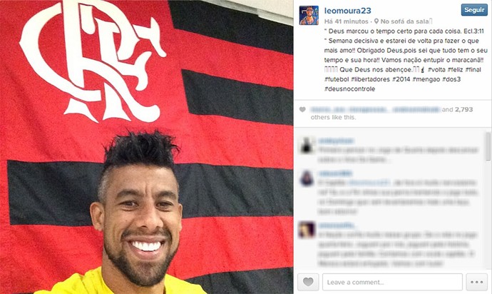 Léo Moura Flamengo (Foto: Reprodução / Instagram)
