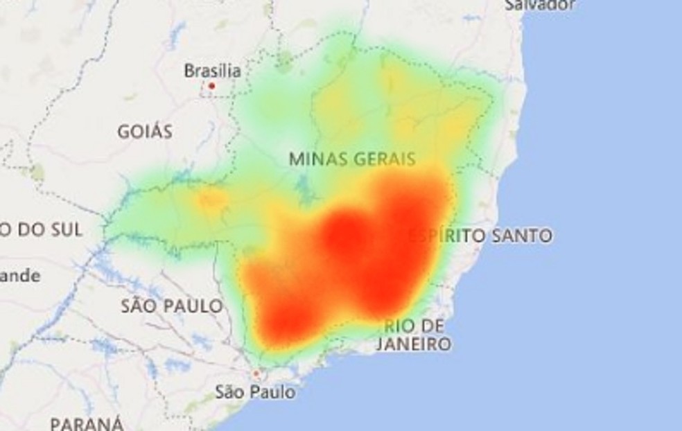 Distribuição dos casos de Covid-19 em Minas no dia 27/7. — Foto: SES-MG
