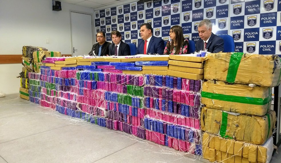 Ao todo, foram apreendidos 1.275 kg de maconha em Carpina, na Zona da Mata de Pernambuco (Foto: Polícia Civil/Divulgação)