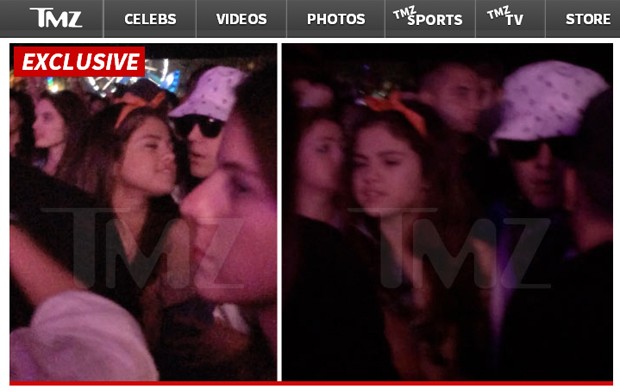 Justin Bieber e Selena Gomez no Coachella Music Festival (Foto: Reprodução/TMZ)