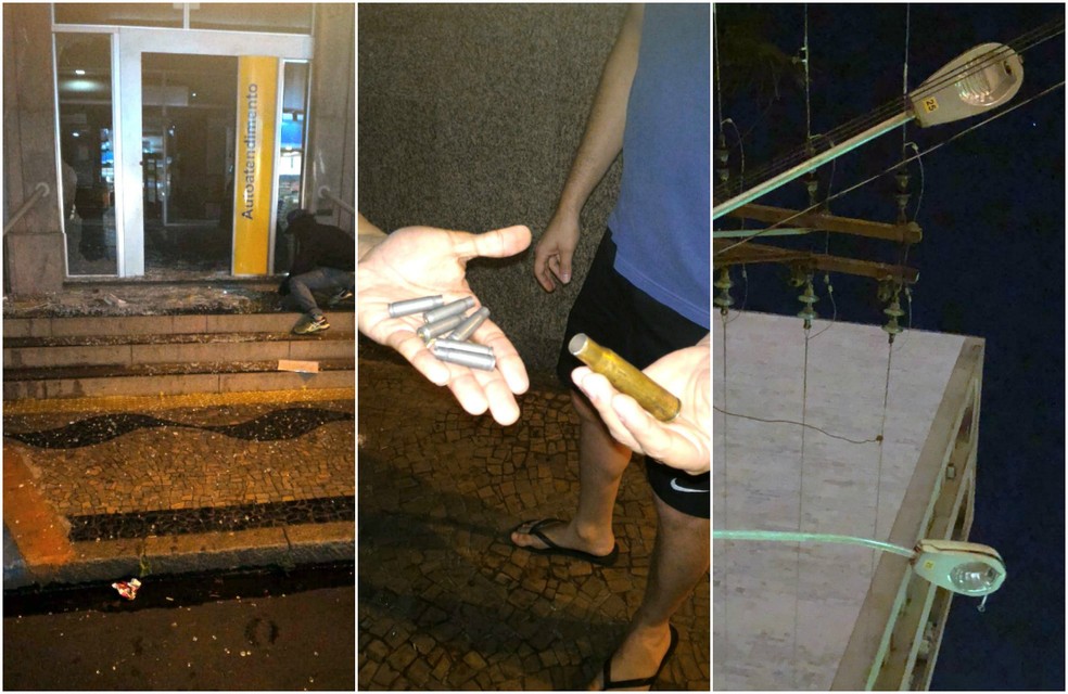 Assaltantes efetuaram vários disparos em Rio Claro durante a madrugada (Foto: VC no G1)