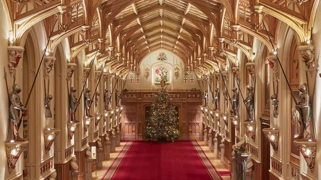 Decoração de Natal do Castelo de Windsor (Foto: Reprodução/Instagram)