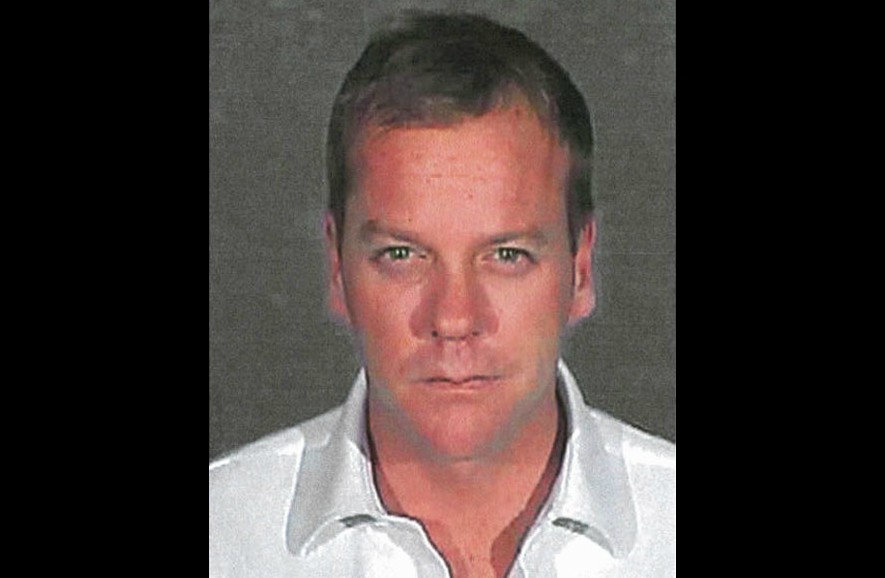 Kiefer Sutherland em 9 de outubro de 2007. Acusação: dirigir sob influência de álcool e/ou outras drogas (foi condenado a 48 dias de prisão). (Foto: Divulgação)