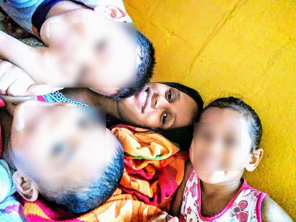 Vanderléia deixa quatro filhos, sendo uma menina 6 anos e três meninos, um de 8, outro de 4 anos e um bebê de 10 meses — Foto: Arquivo Pessoal