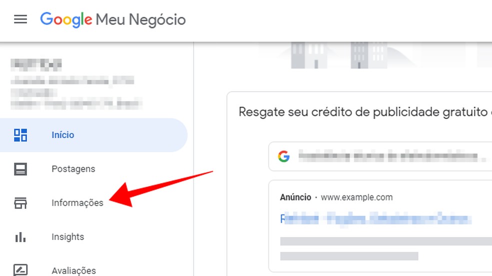 Google Meu Negócio permite alterar informações da empresa nas buscas — Foto: Reprodução/Paulo Alves