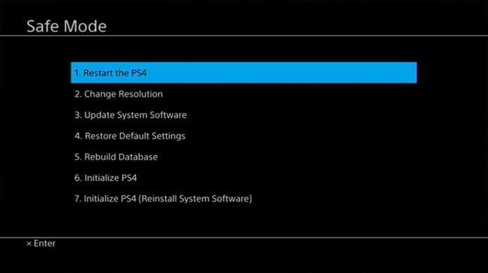 PlayStation 4 em Modo de Seguran?a pode consertar defeitos do console (Foto: Divulga??o)