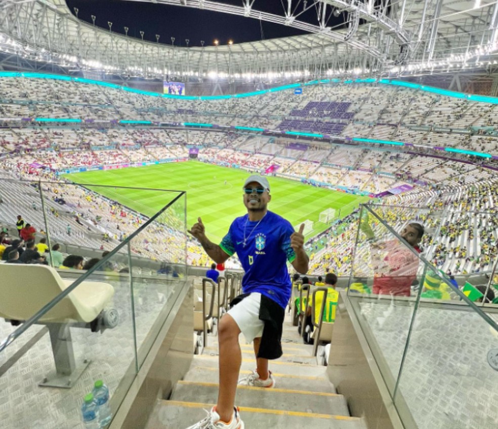 Influenciador está no Catar para assistir aos jogos da Copa do Mundo — Foto: Redes sociais