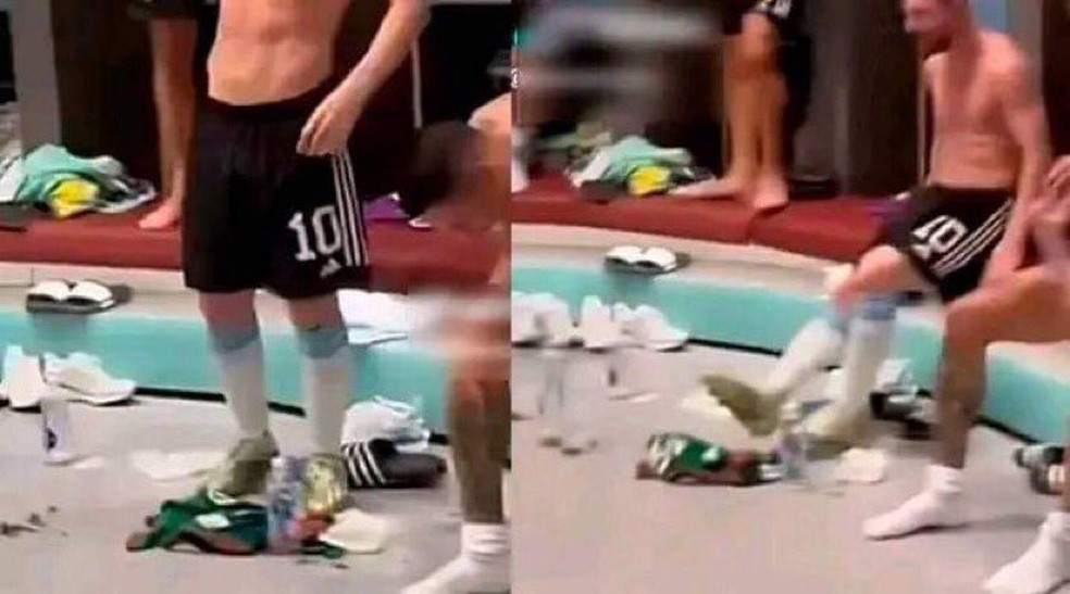 Canelo Alvarez acusa Messi de chutar camisa do México — Foto: Reprodução