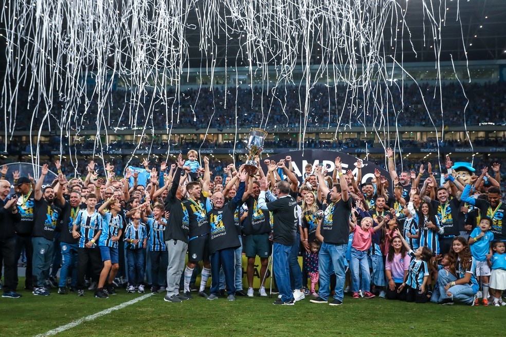 Grêmio campeão gaúcho  — Foto: Lucas Uebel/Grêmio