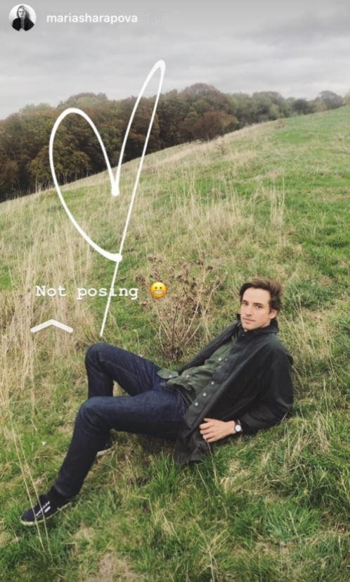 Alexander Gilkes em foto no Instagram Stories de Maria Sharapova (Foto: Instagram)