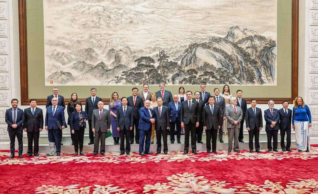 Lula durante encontro com o presidente da Assembleia Popular da China, Zhao Leji